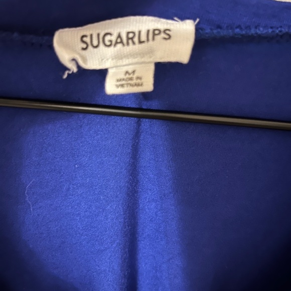 Sugarlips Royal Blue V-Neck Tank Top - Picture 3 of 6